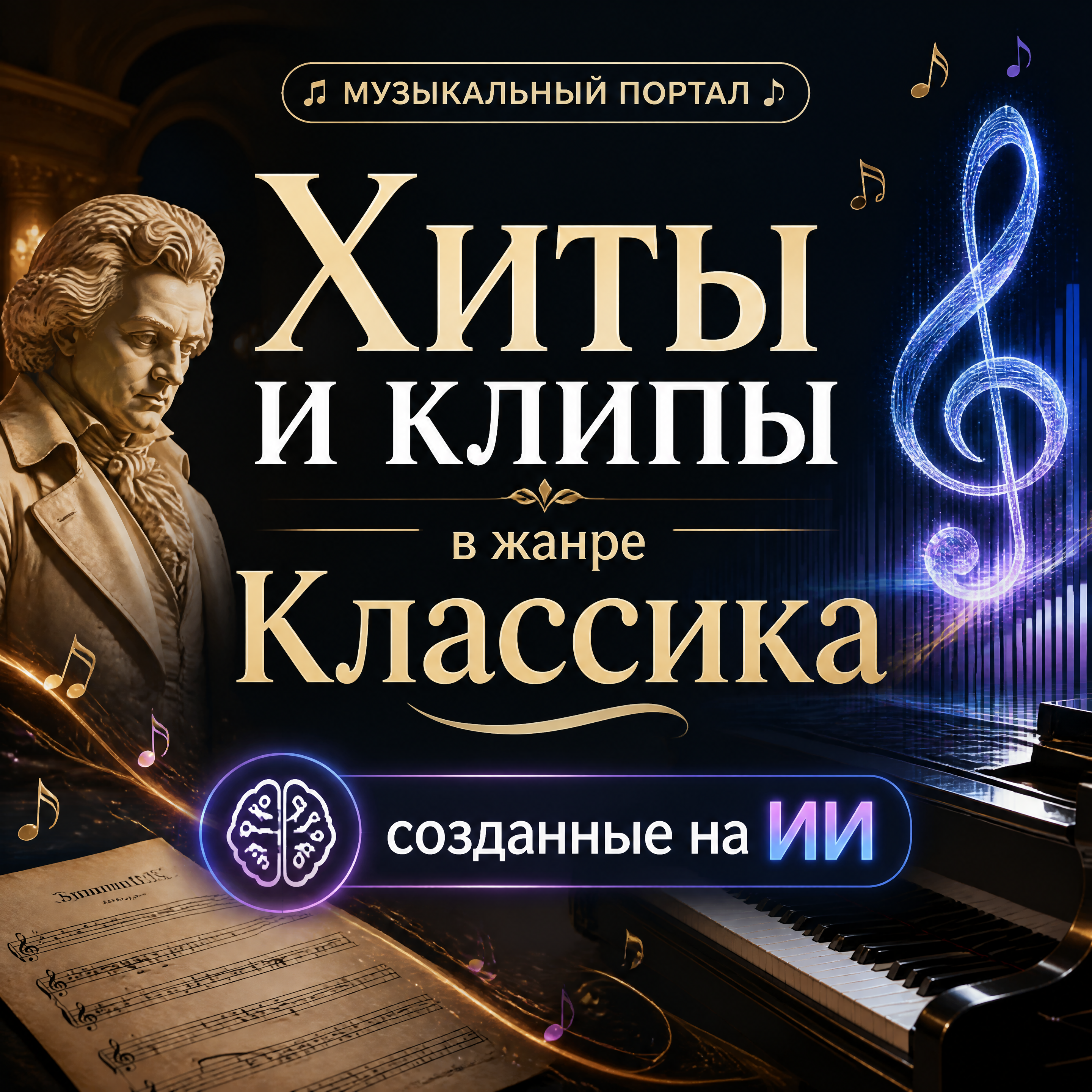 Классика: хиты и клипы, созданные ИИ — слушать и смотреть онлайн Классика: хиты и клипы, созданные ИИ — слушать и смотреть онлайн