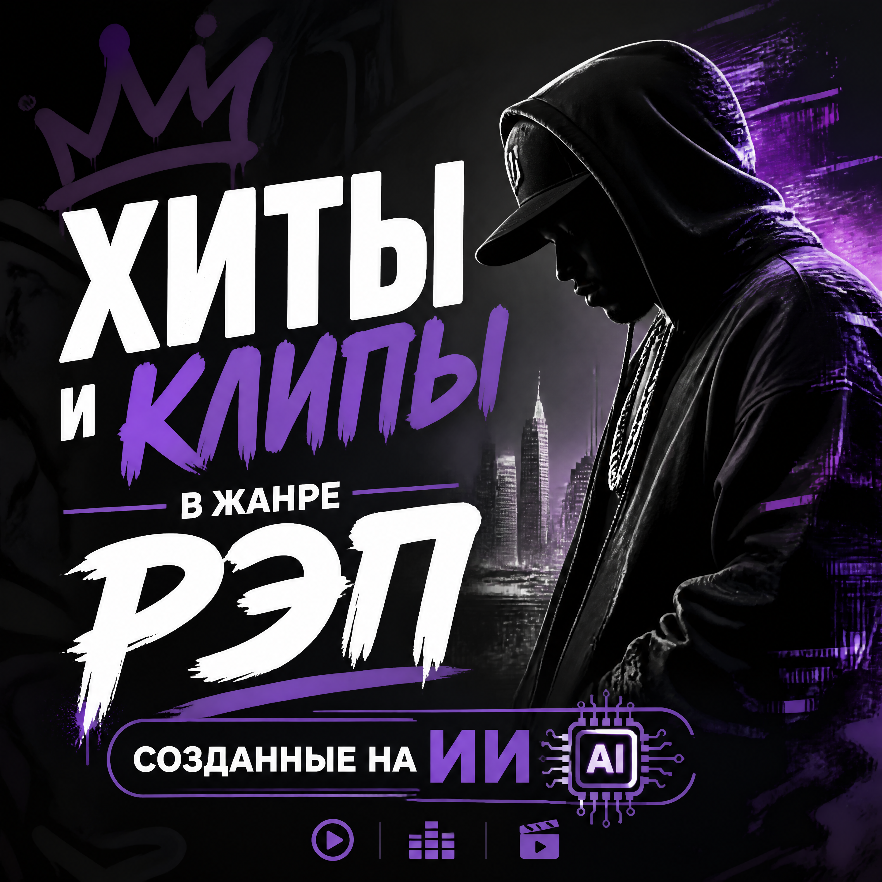 Рэп-хиты и клипы, созданные ИИ — слушать и смотреть онлайн Рэп-хиты и клипы, созданные ИИ — слушать и смотреть онлайн