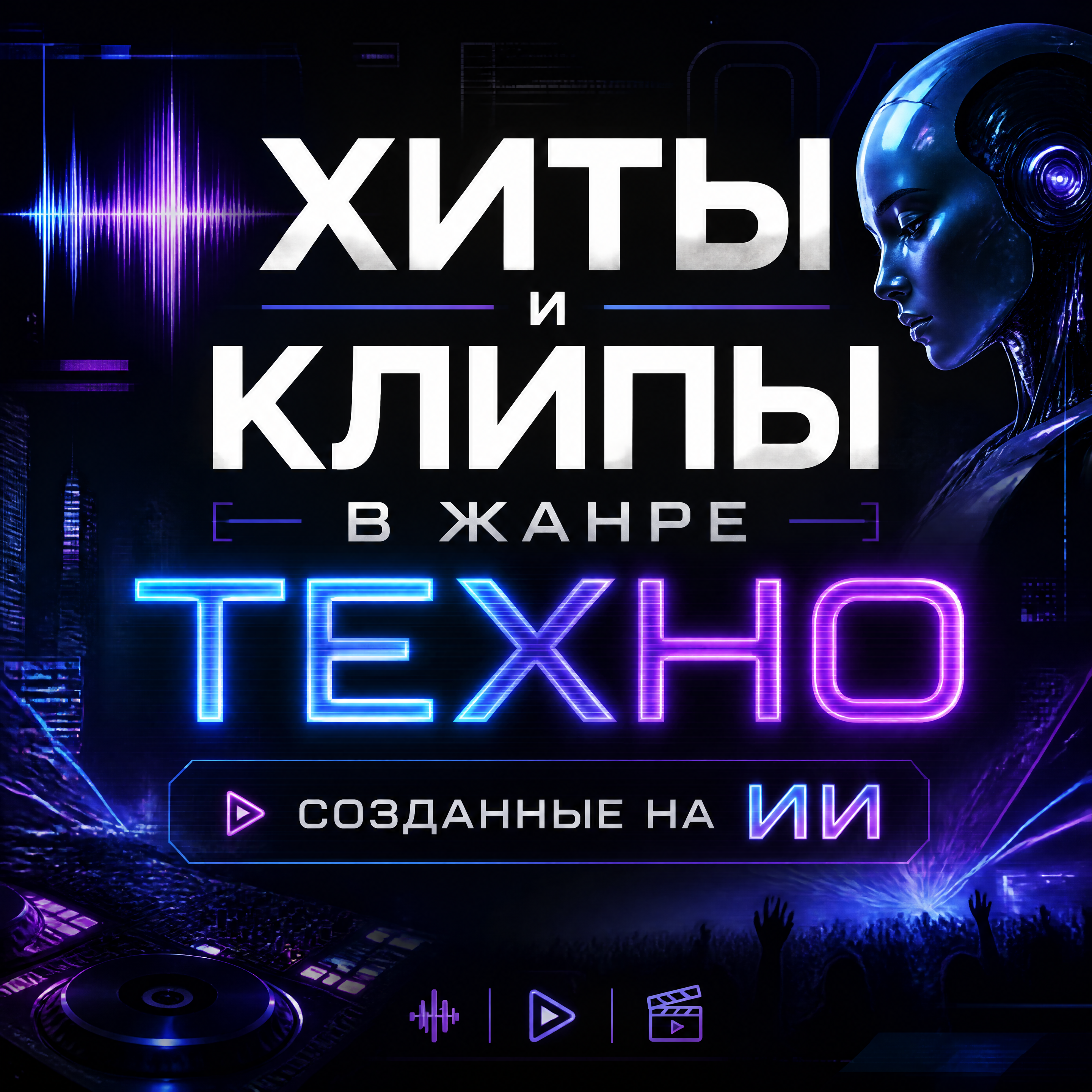 Техно-хиты и клипы, созданные ИИ — слушать и смотреть онлайн Техно-хиты и клипы, созданные ИИ — слушать и смотреть онлайн